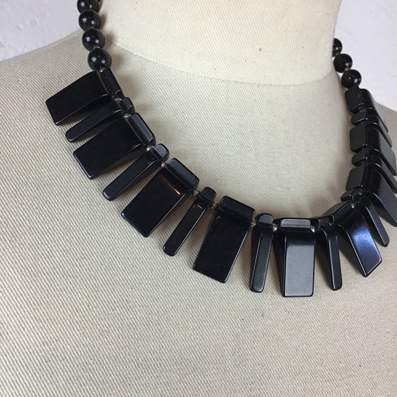 Vintage Bakelite Brass Statement Necklace - Picture 3 of 5